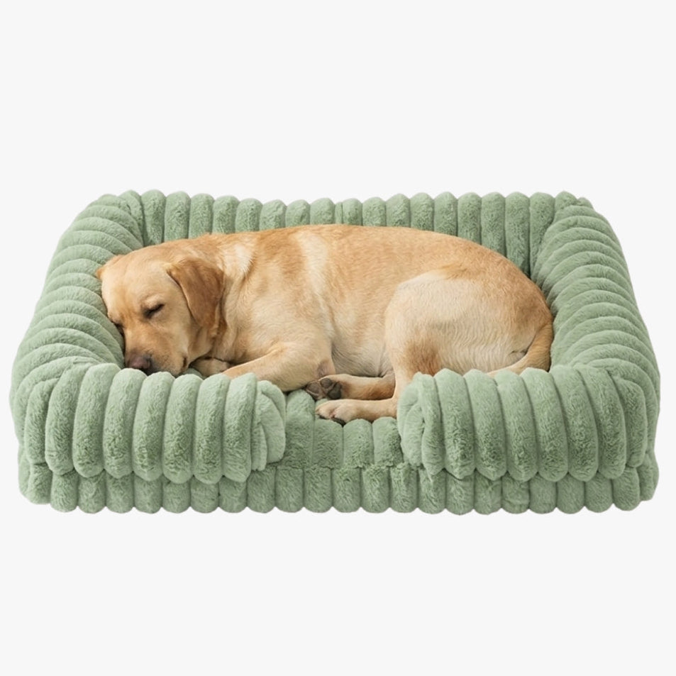 panier-pour-chien-orthopedique-rectangulaire-cotele-vert