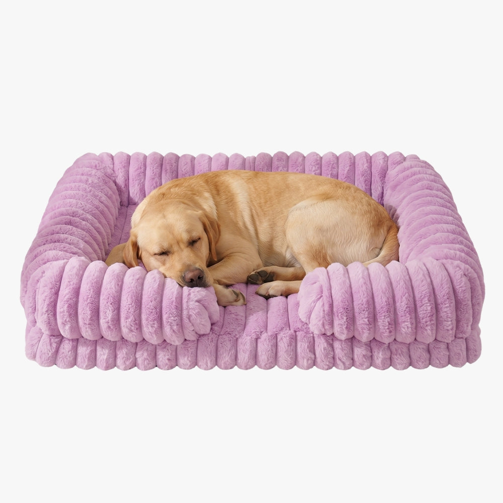panier-pour-chien-orthopedique-rectangulaire-cotele-violet