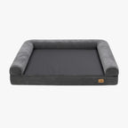 panier-pour-chien-orthopedique-xxl-gris-face