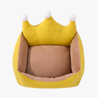 panier-pour-chien-rectangulaire-couronne-jaune-dessus