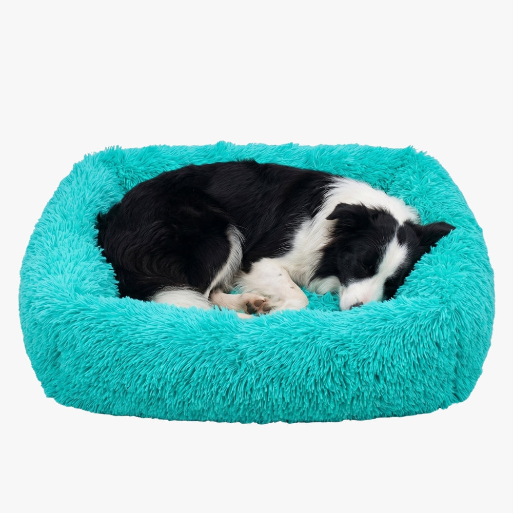 panier-pour-chien-rectangulaire-moelleux-en-fourrure-turquoise