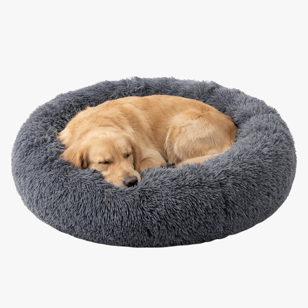 panier-pour-chien-rond-moelleux-en-fourrure-gris-fonce