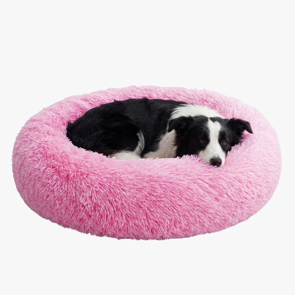 panier-pour-chien-rond-moelleux-en-fourrure-rose