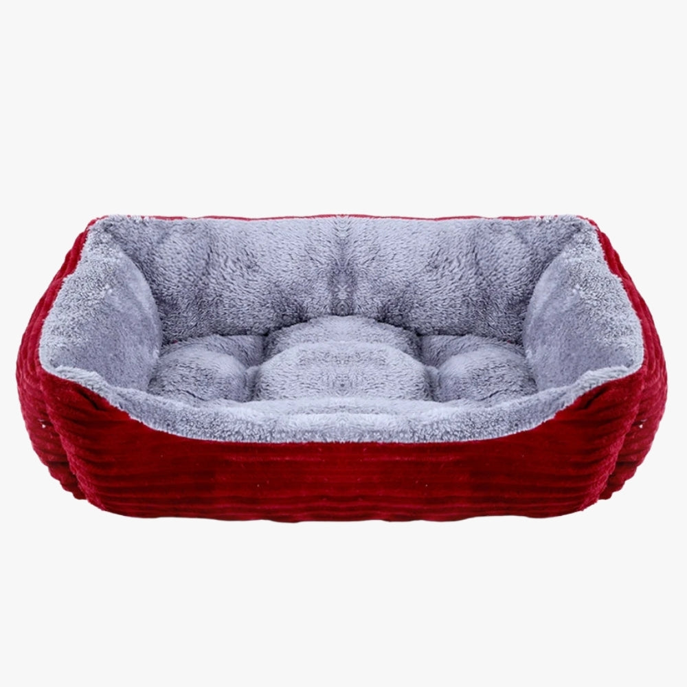 panier-pour-chien-rouge-rectangulaire-vide