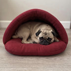 panier-pour-chien-semi-ferme-chausson-situation-rouge