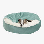 panier-pour-chien-semi-ferme-orthopedique-vert