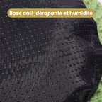 panier-pour-chien-semi-ferme-rond-grenouille-en-velours-closeup-antiderapant