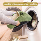 panier-pour-chien-semi-ferme-rond-grenouille-en-velours-lavable-machine
