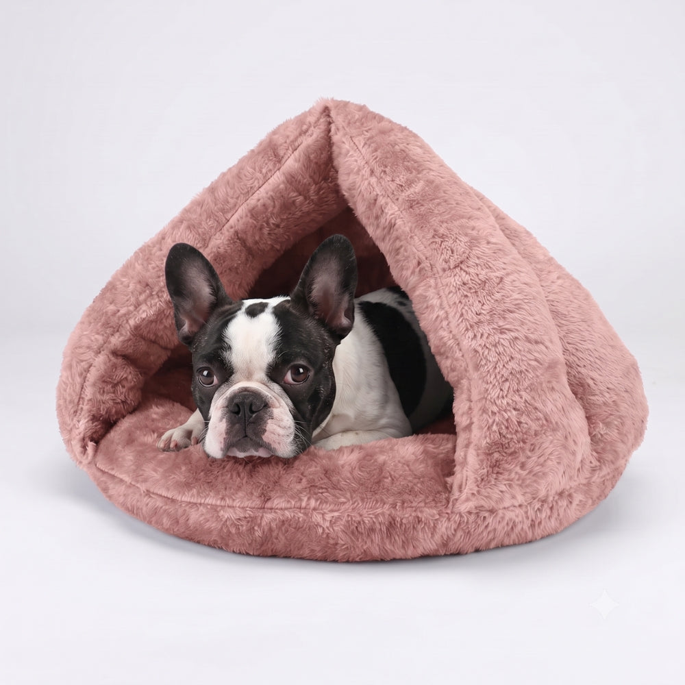 panier-pour-petit-chien-chausson-moelleux-rose