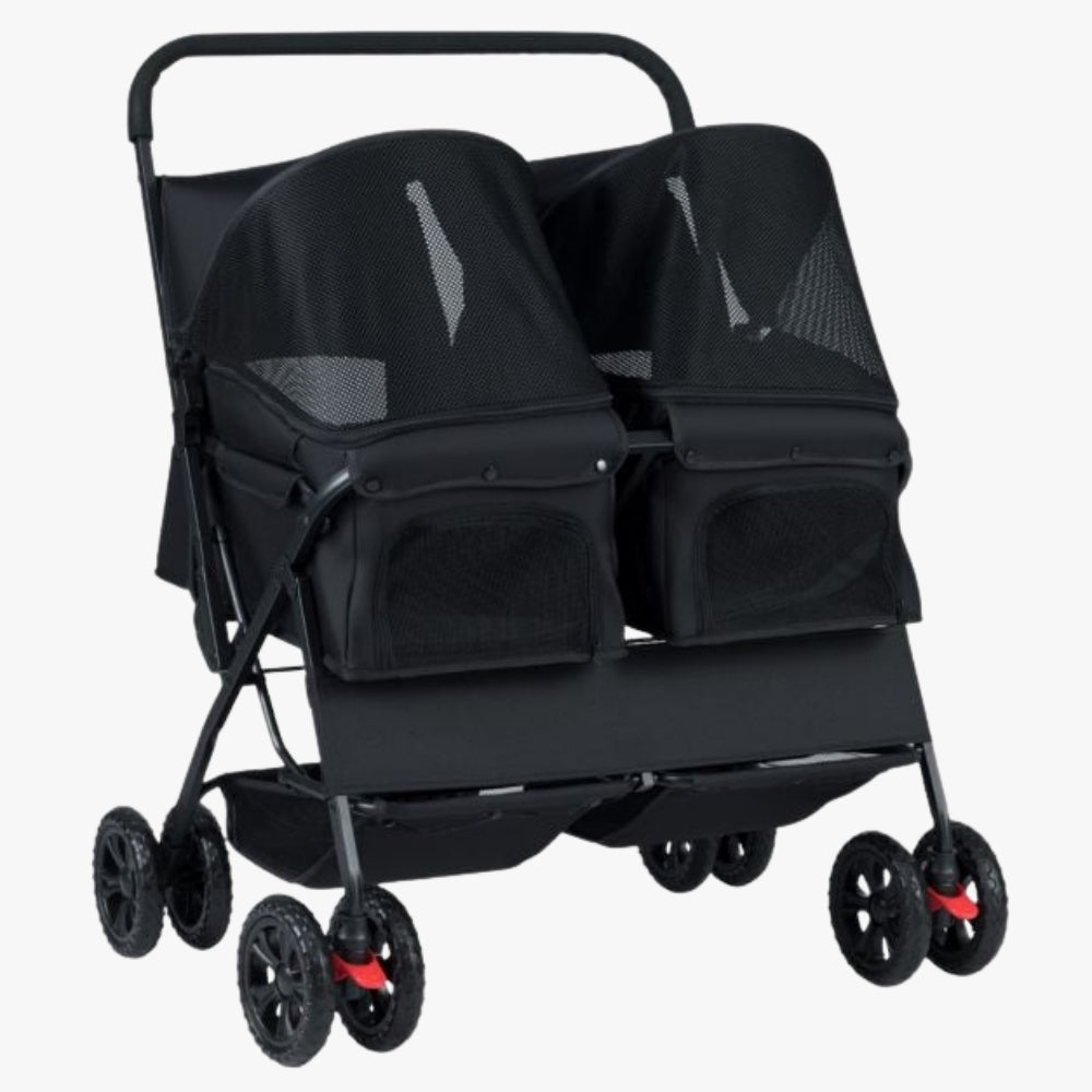poussette-pour-chien-double-noir