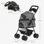 poussette-pour-chien-grise-dimensions