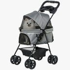 poussette-pour-chien-grise
