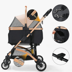 poussette-pour-chien-pliable-noir-et-bronze-specifications