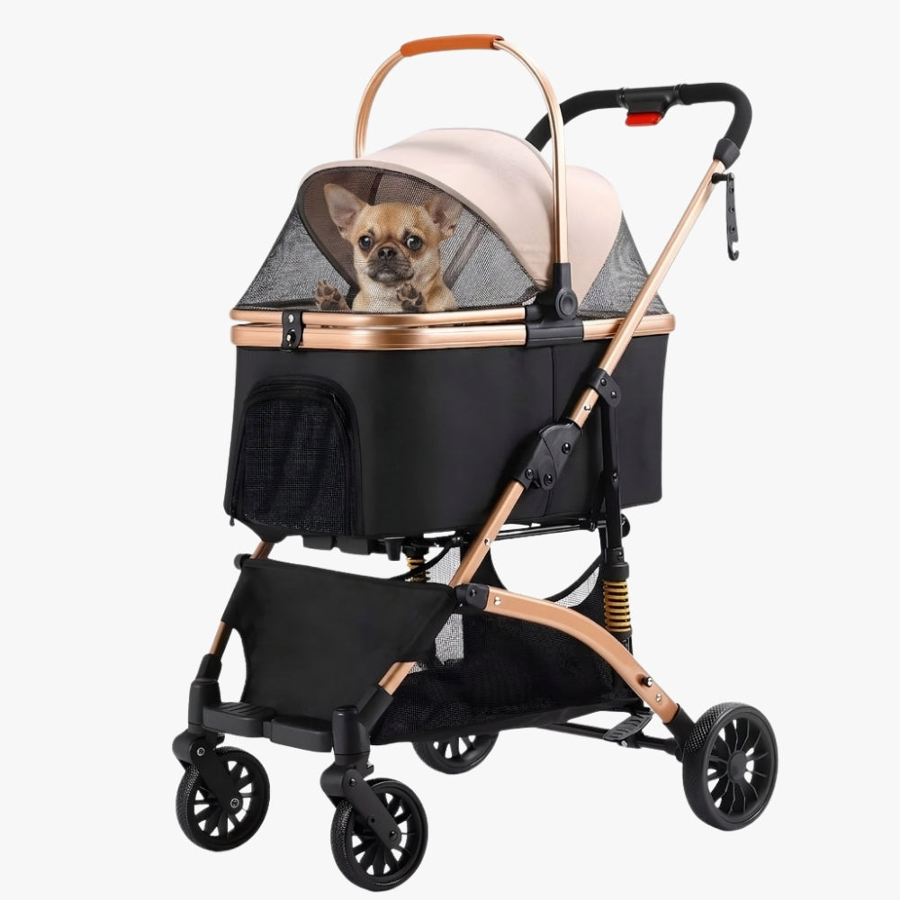poussette-pour-chien-pliable-tout-terrains-noir-et-bronze-2