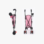 poussette-pour-petit-chien-pliable-rose-pliée