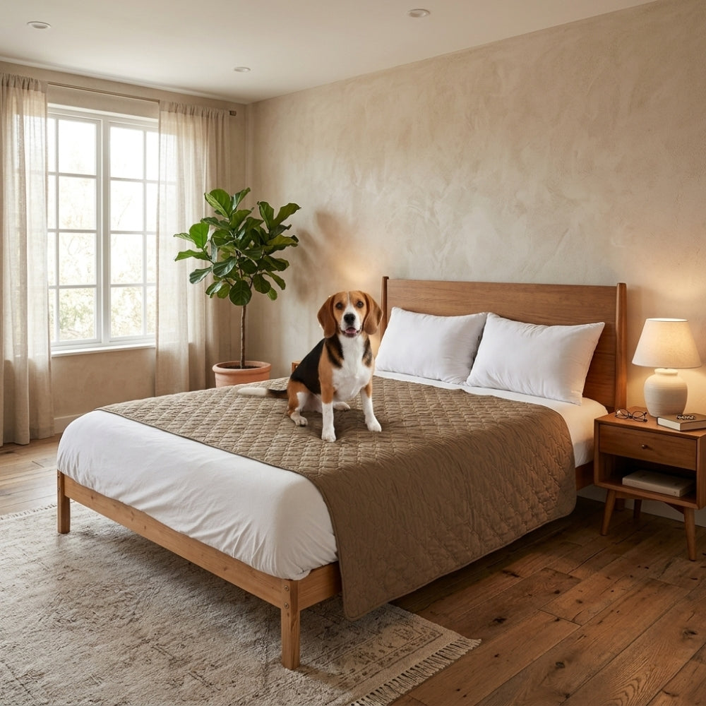 protection-de-lit-pour-chien-marron-chambre