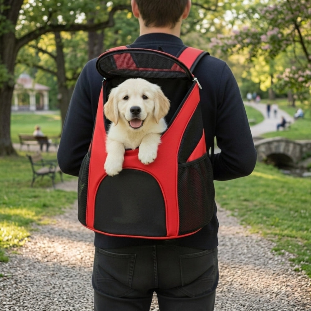 sac-a-dos-de-transport-pour-chien-rouge-parc