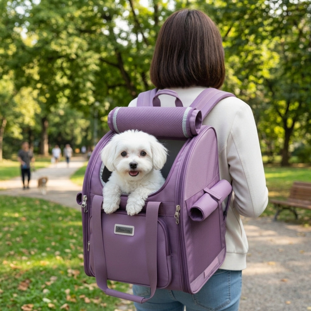 sac-a-dos-de-transport-pour-chien-violet-dos-parc