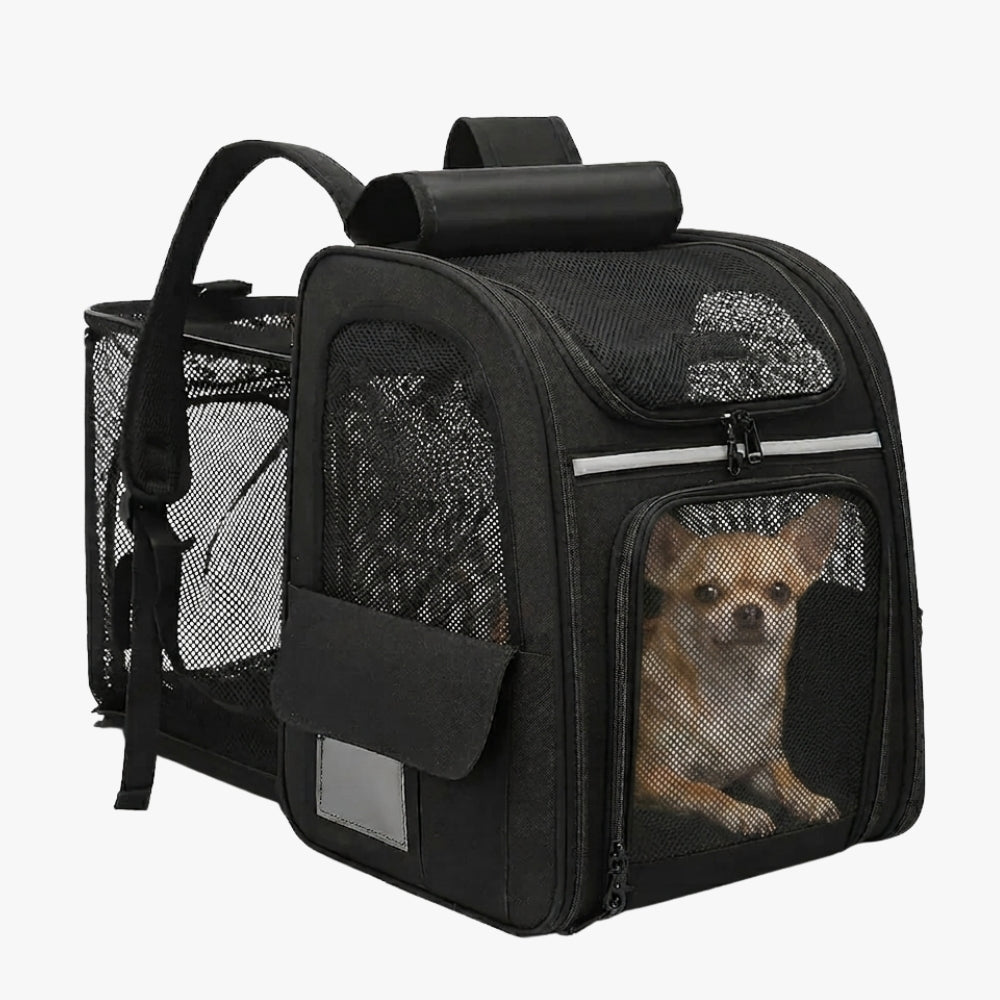 sac-a-dos-pour-petit-chien-convertible-lit-moustiquaire-noir