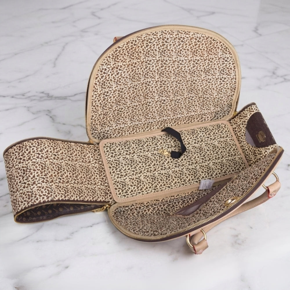 sac-a-main-pour-chien-a-motifs-marron-marbre
