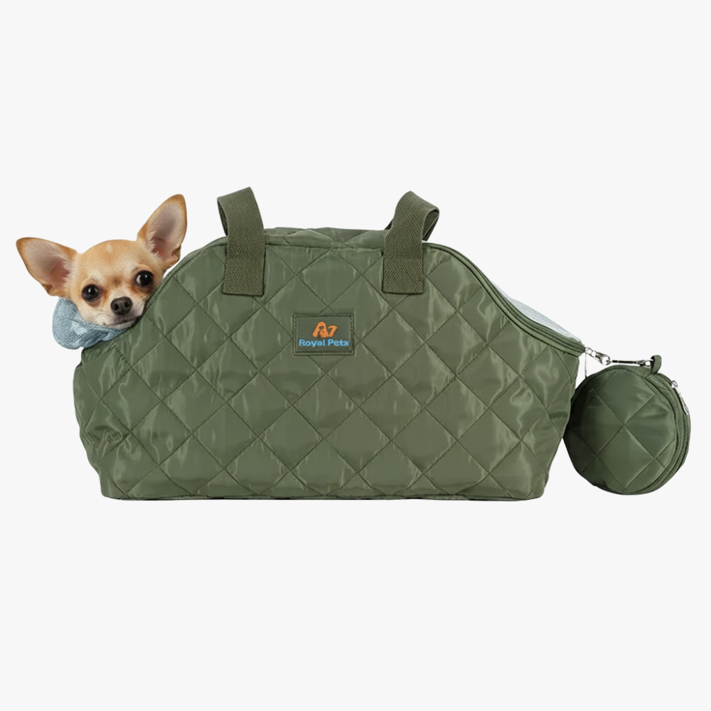 sac-a-main-pour-petit-chien-matelasse-vert