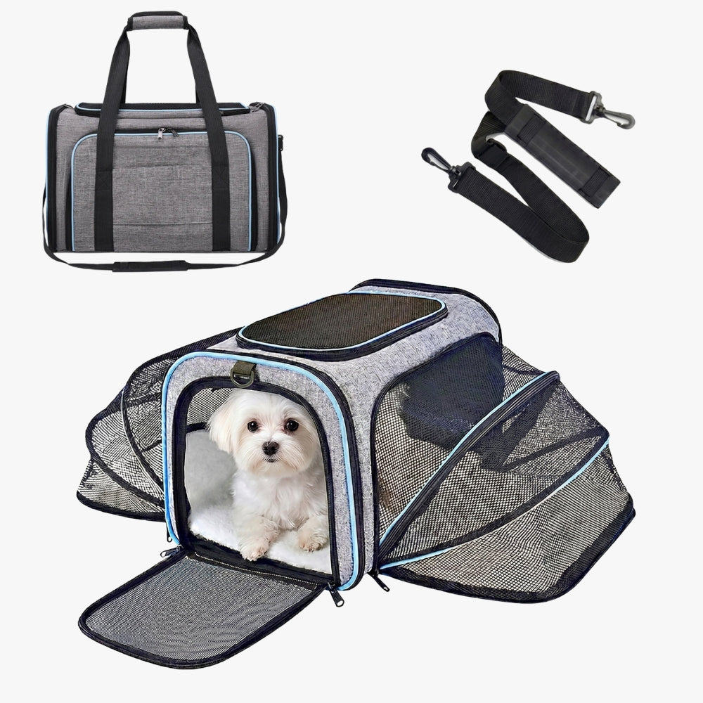 sac-de-transport-pour-chien-convertible-lit-moustiquaire-bleu