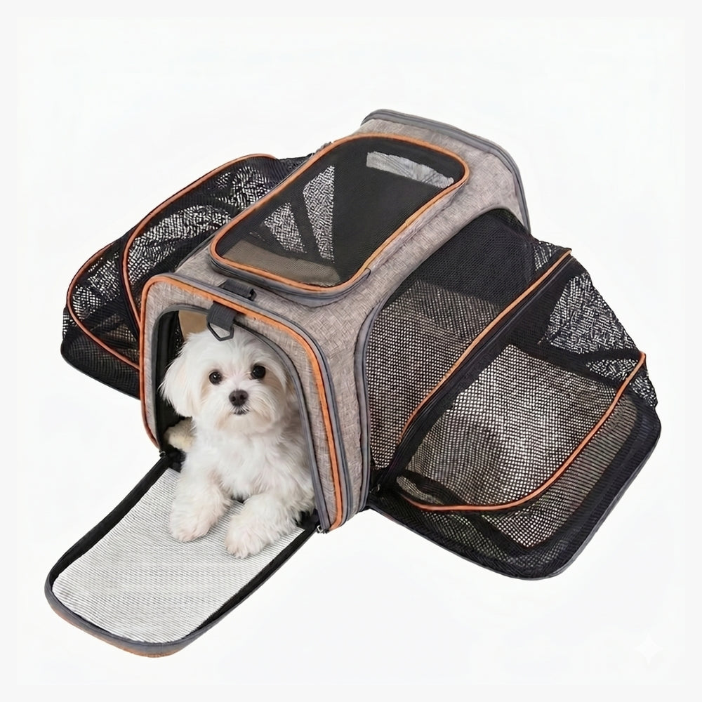 sac-de-transport-pour-chien-convertible-lit-moustiquaire-orange