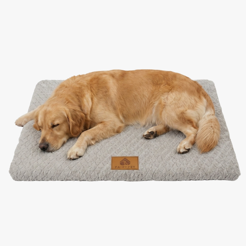 tapis-orthopedique-pour-chien-doux-gris-clair