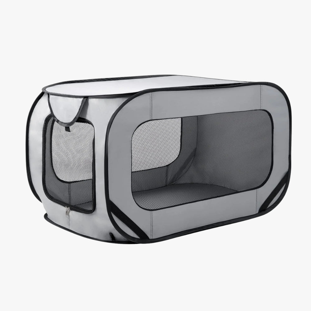 tente-pour-chien-pliable-rectangulaire-gris