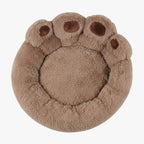Panier pour Chien Rond en Forme de Patte en Fourrure